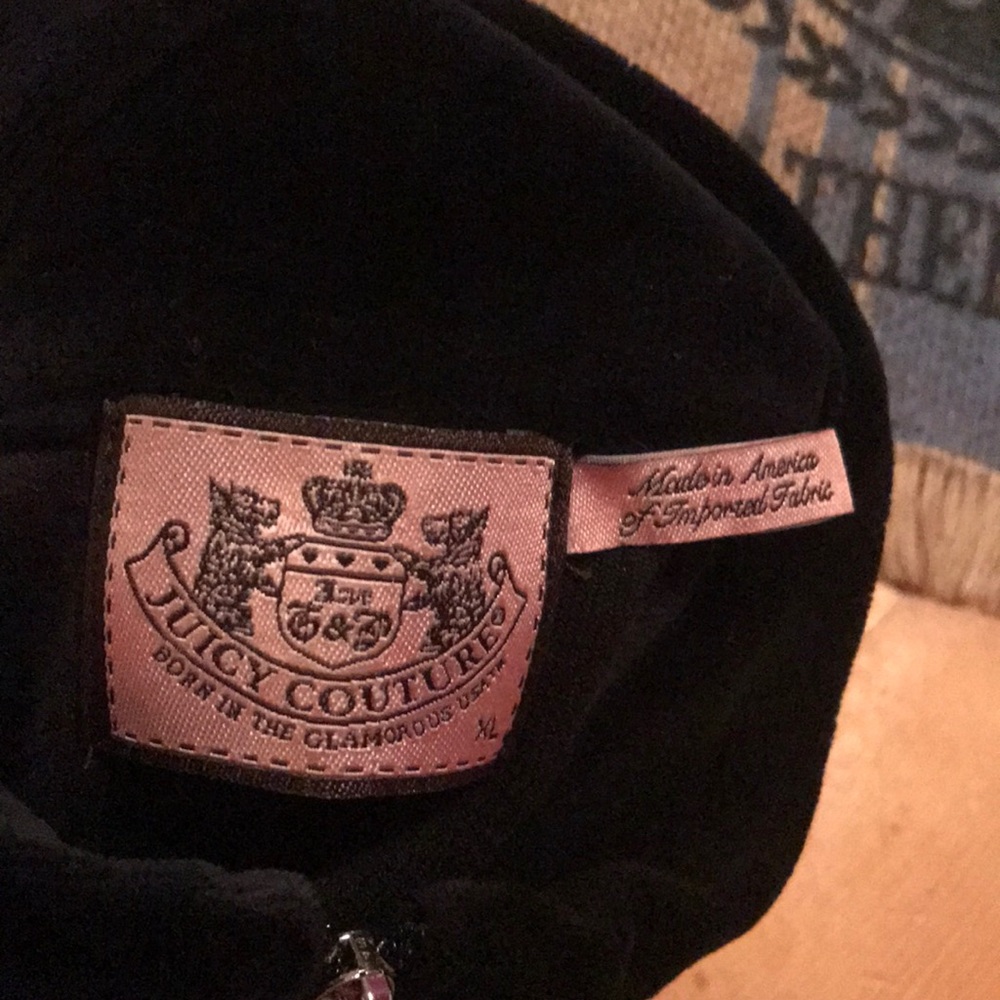 Juicy Couture XL kids jacket Black Velvet material